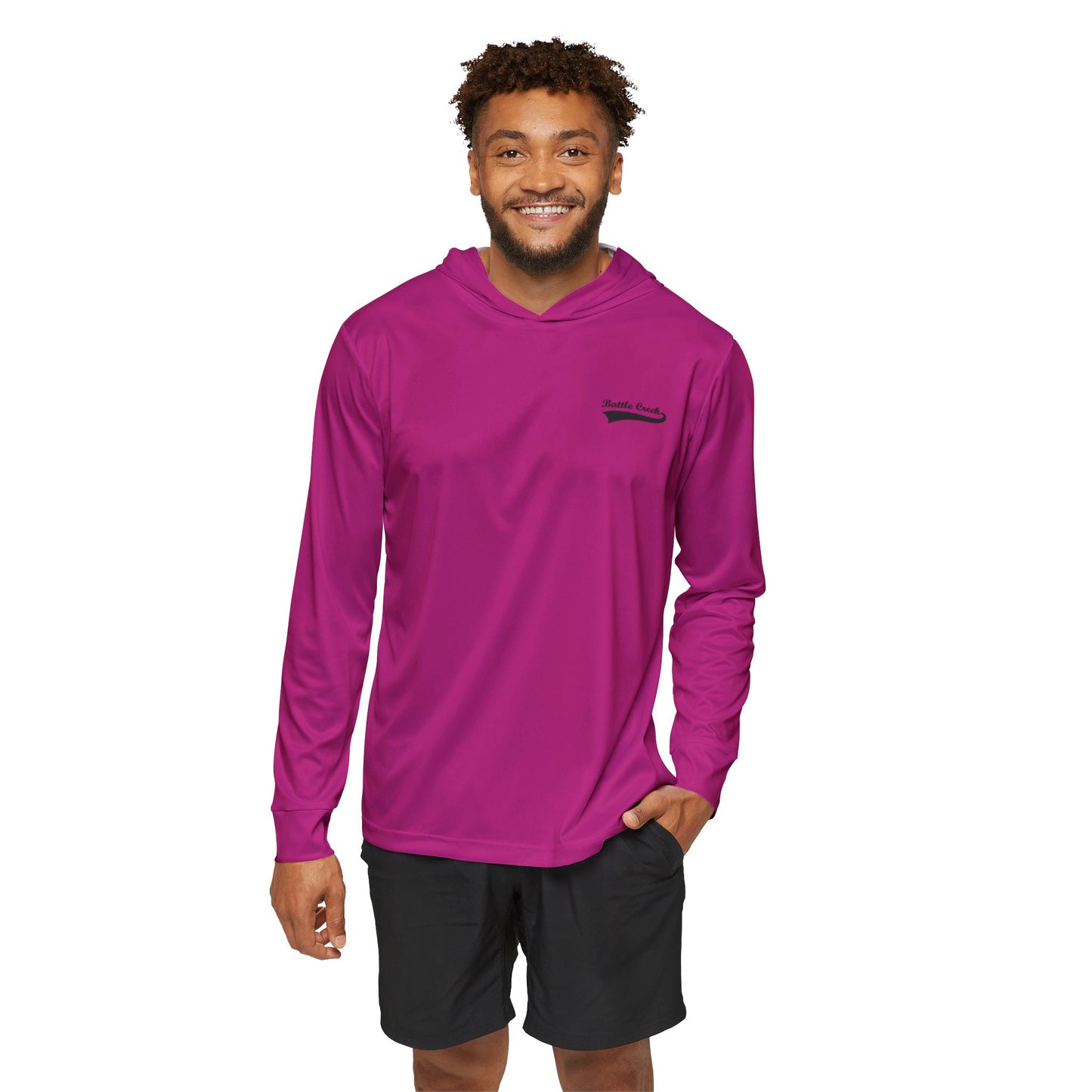 BC - Black Logo - Men's Sports Warmup Hoodie (AOP)