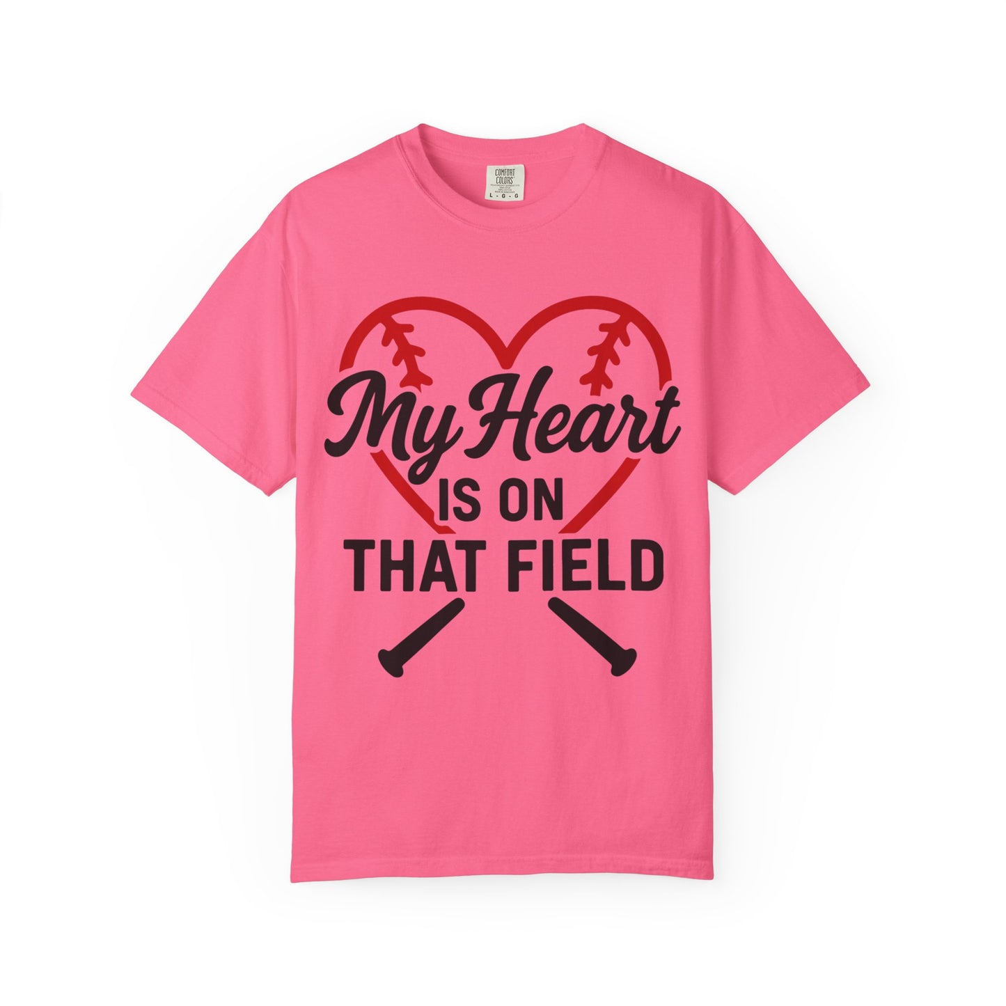 BC - My Heart Is On The Field - Unisex Garment-Dyed T-shirt
