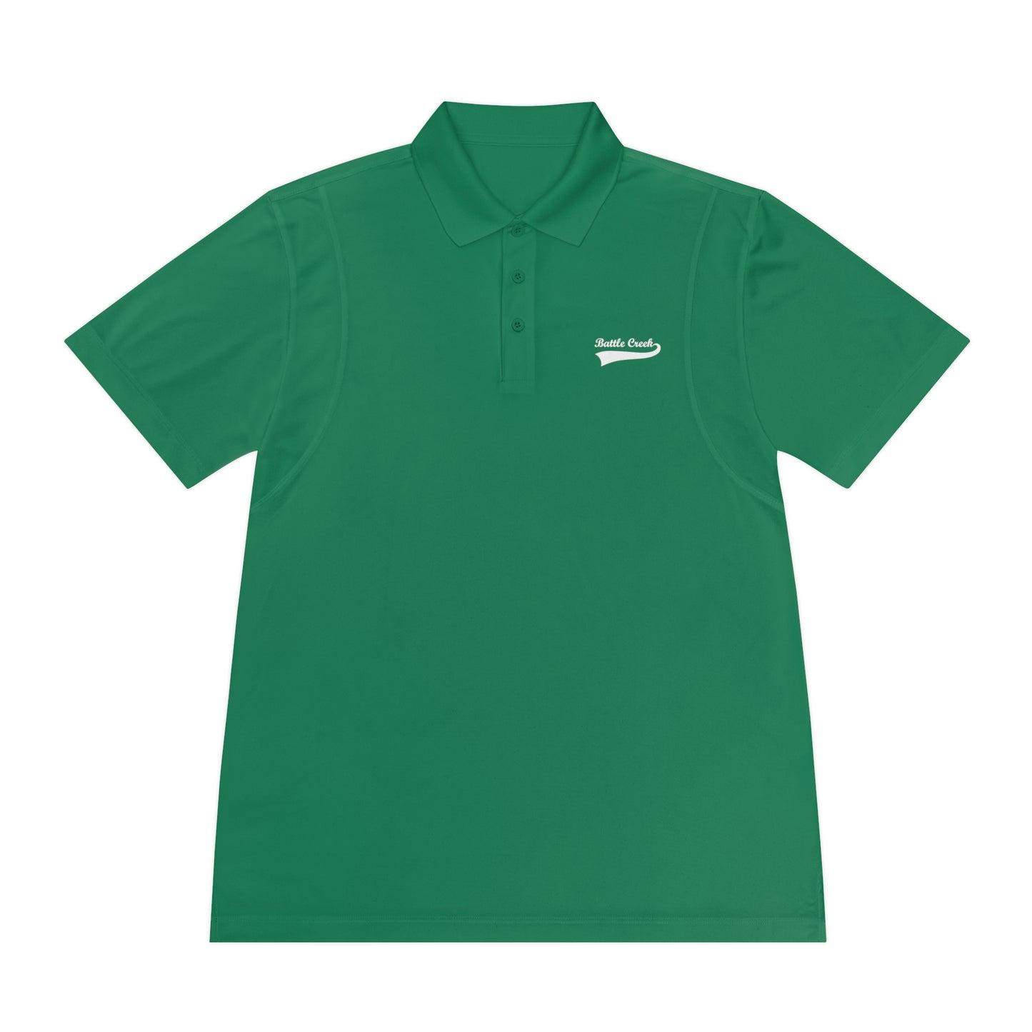BC - White Logo - Men's Sport Polo Shirt