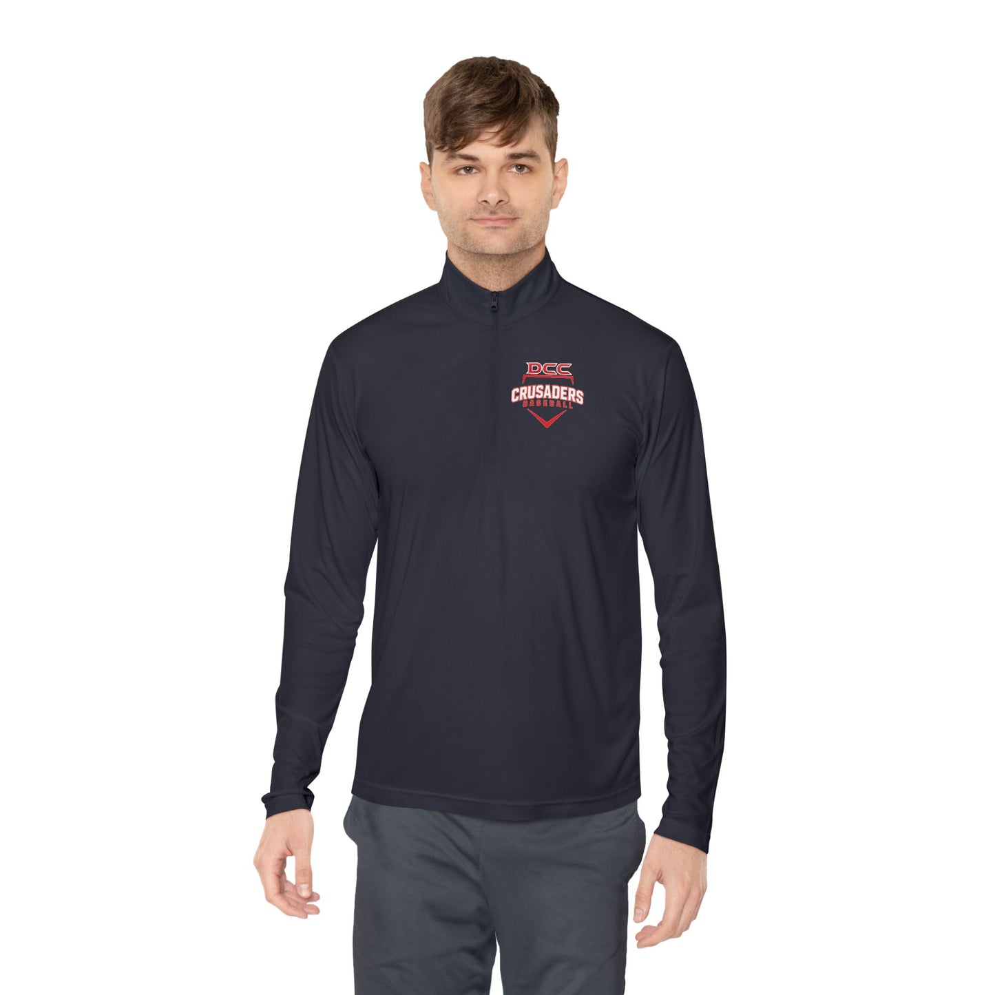 DCC - Red Logo - Unisex Quarter-Zip Pullover