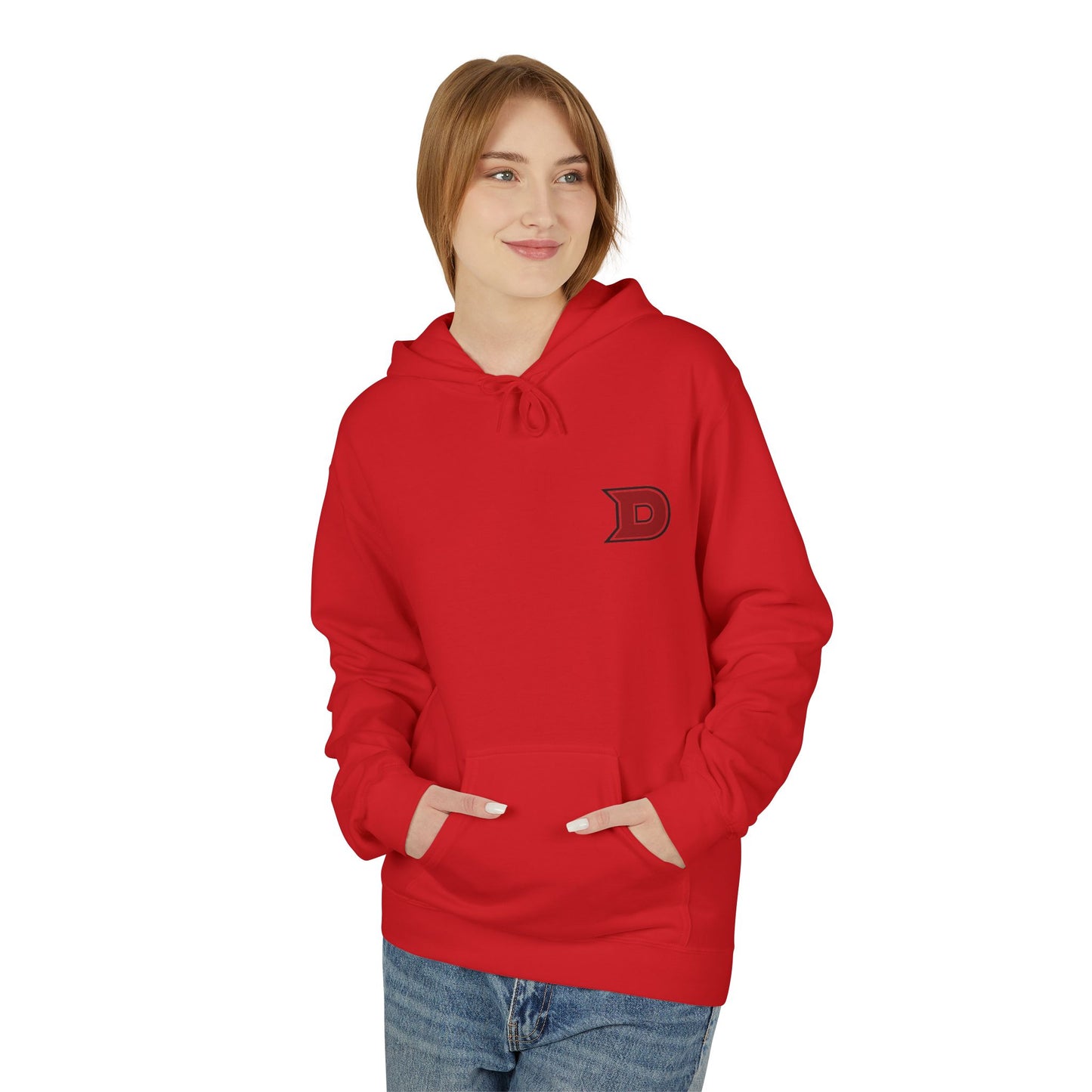 DCC - Red Logo - Unisex Midweight Softstyle Fleece Hoodie
