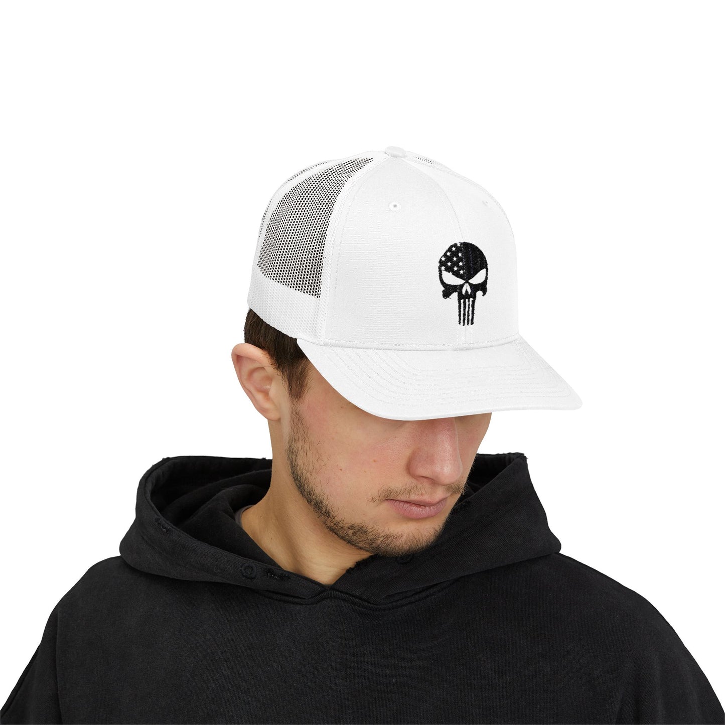 Skull Snapback Trucker Cap