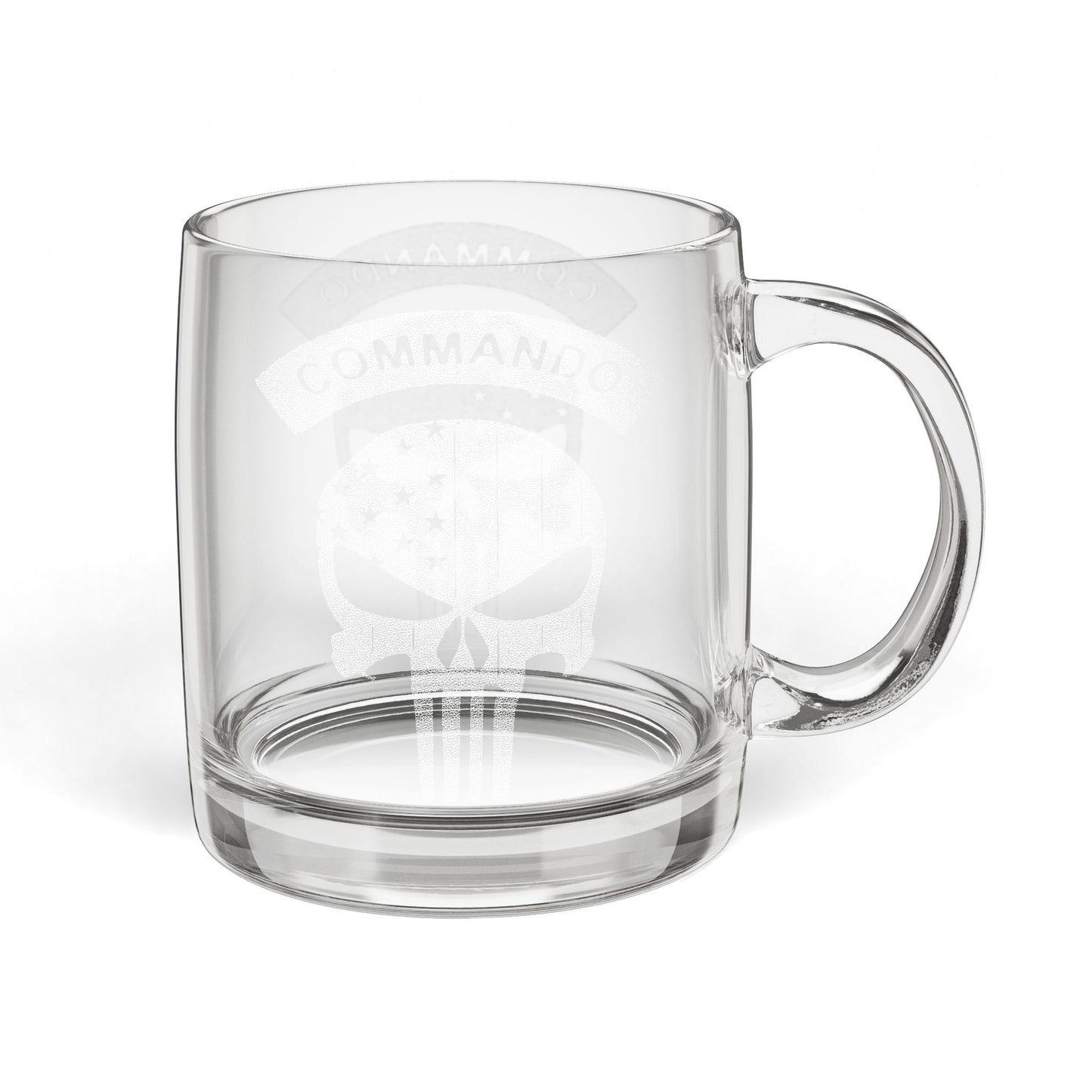 MAF - Skull - Glass Coffee Mug, 12.25oz (Engraving)