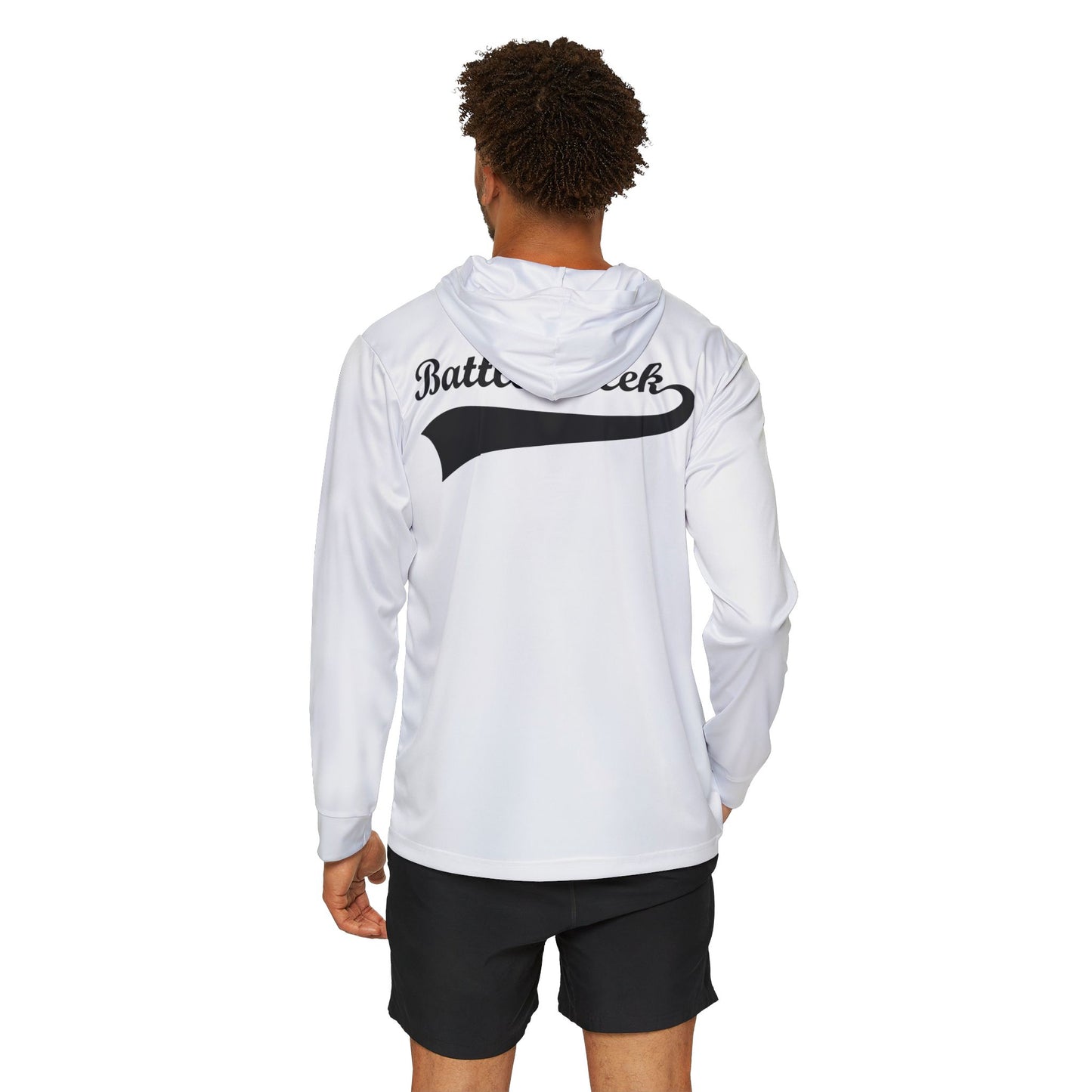 BC - Black Logo Men's Sports Warmup Hoodie (AOP)