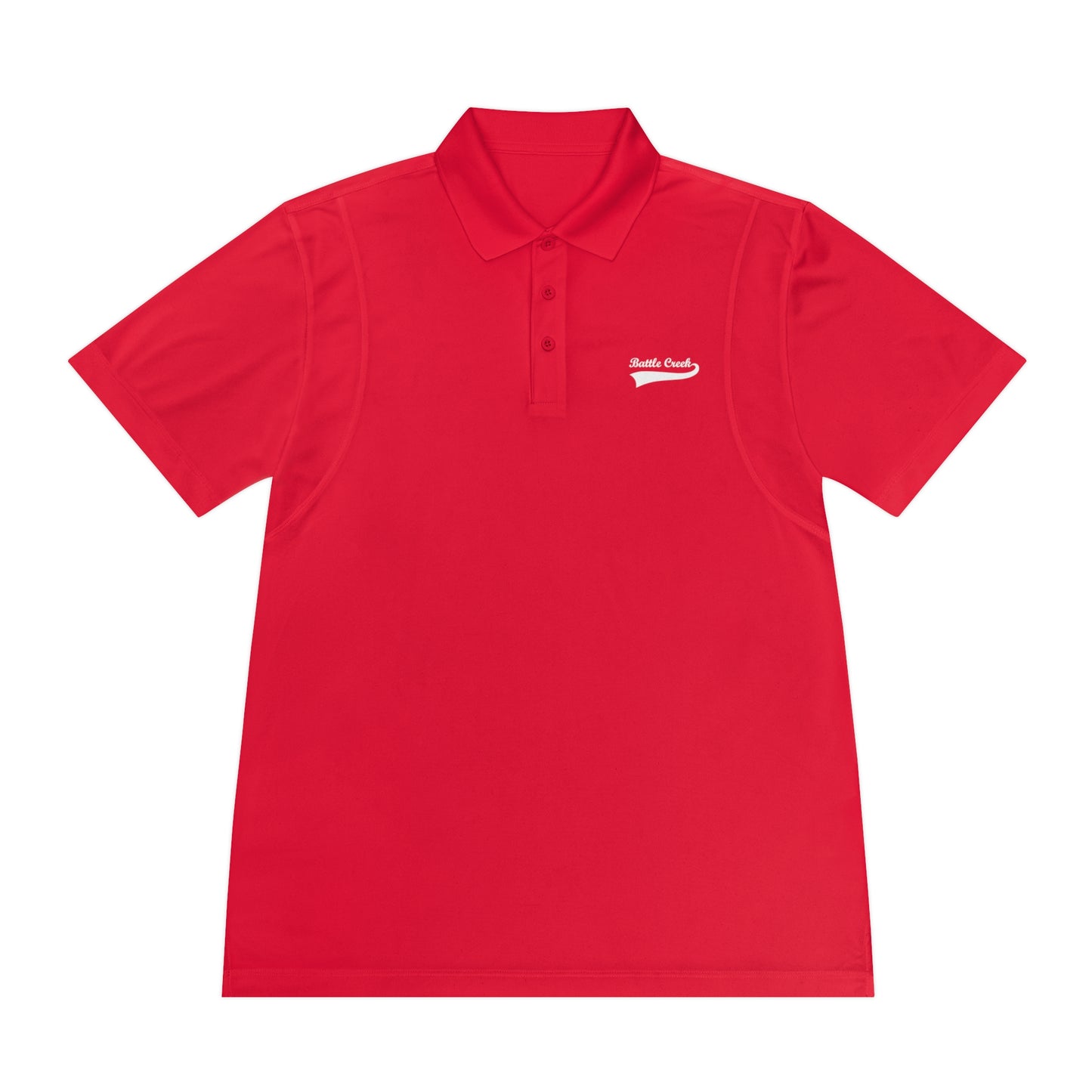 BC - White Logo - Men's Sport Polo Shirt