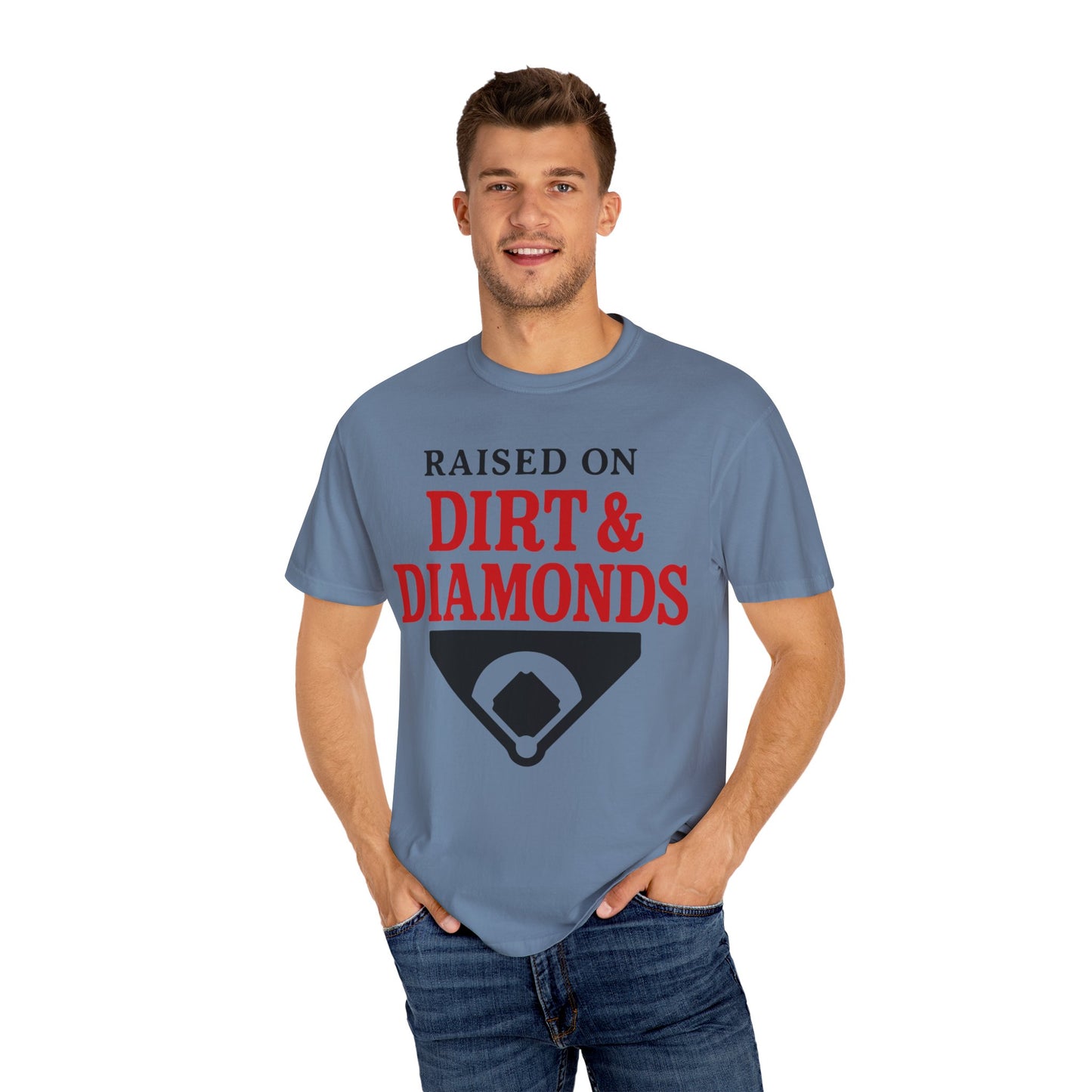BC - Raised on Dirt & Diamonds - Unisex Garment-Dyed T-shirt