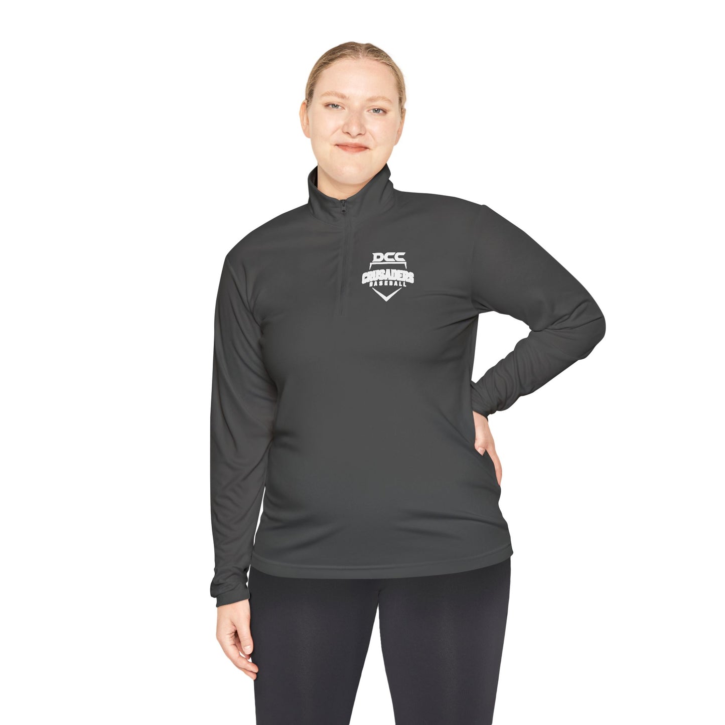 DCC - White Logo - Unisex Quarter-Zip Pullover