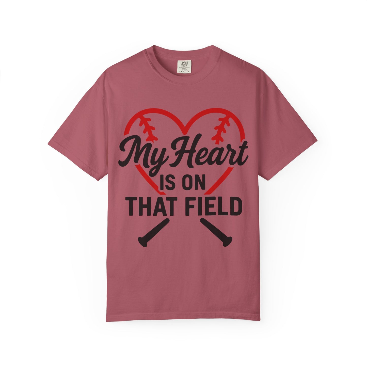 BC - My Heart Is On The Field - Unisex Garment-Dyed T-shirt
