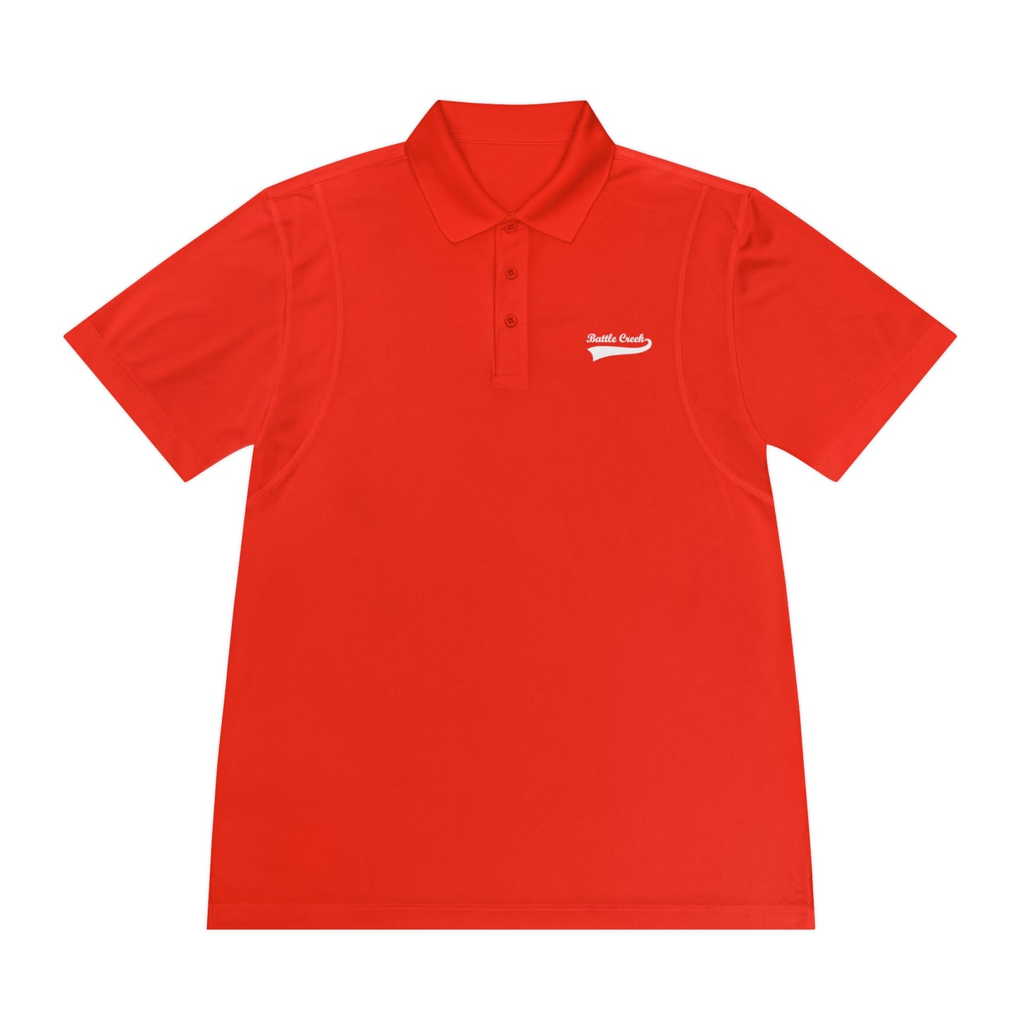 BC - White Logo - Men's Sport Polo Shirt