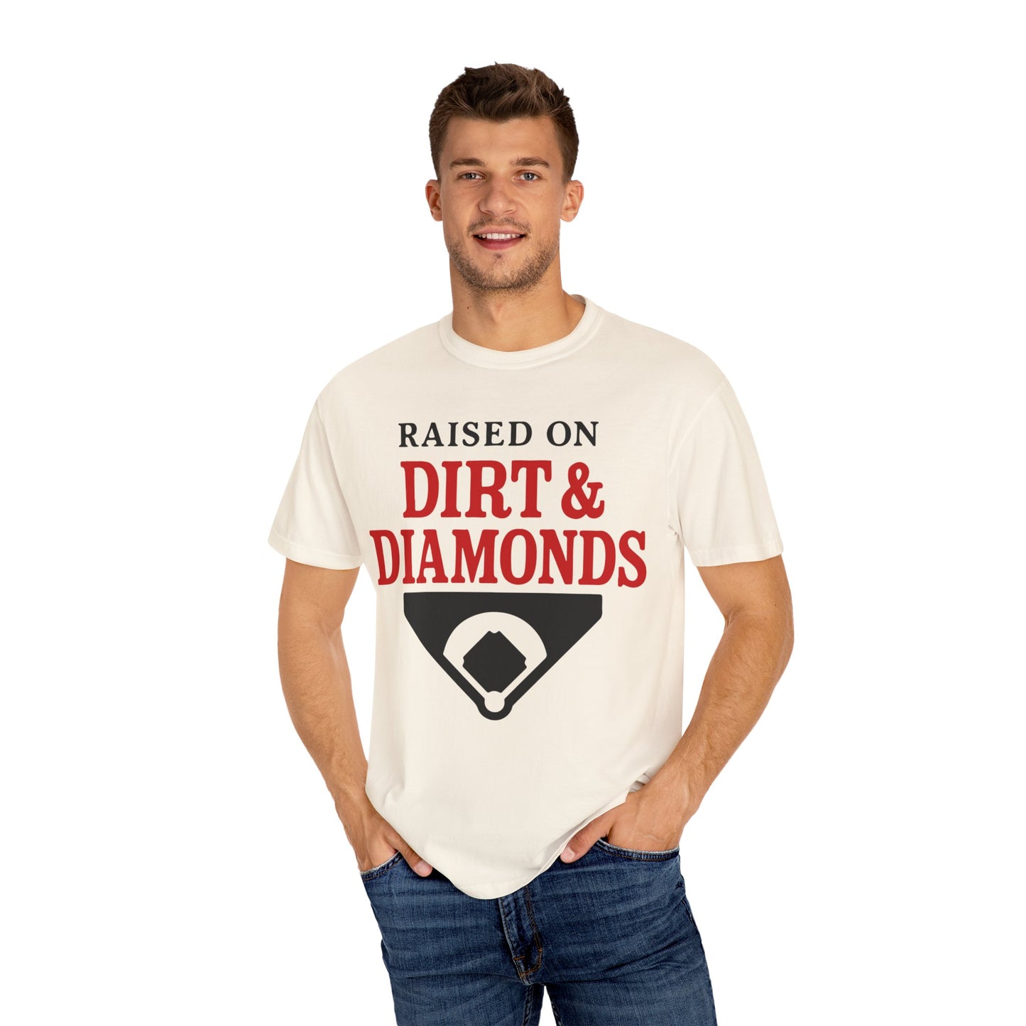 BC - Raised on Dirt & Diamonds - Unisex Garment-Dyed T-shirt