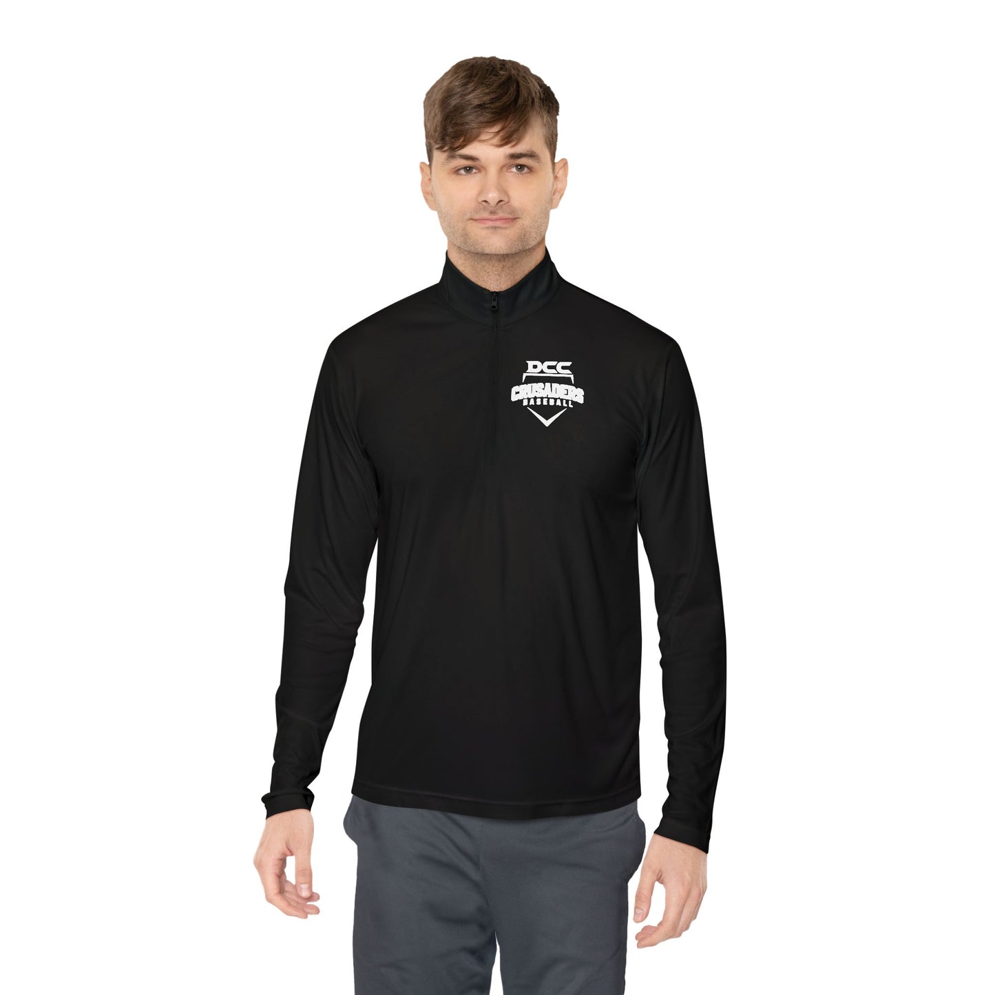 DCC - White Logo - Unisex Quarter-Zip Pullover