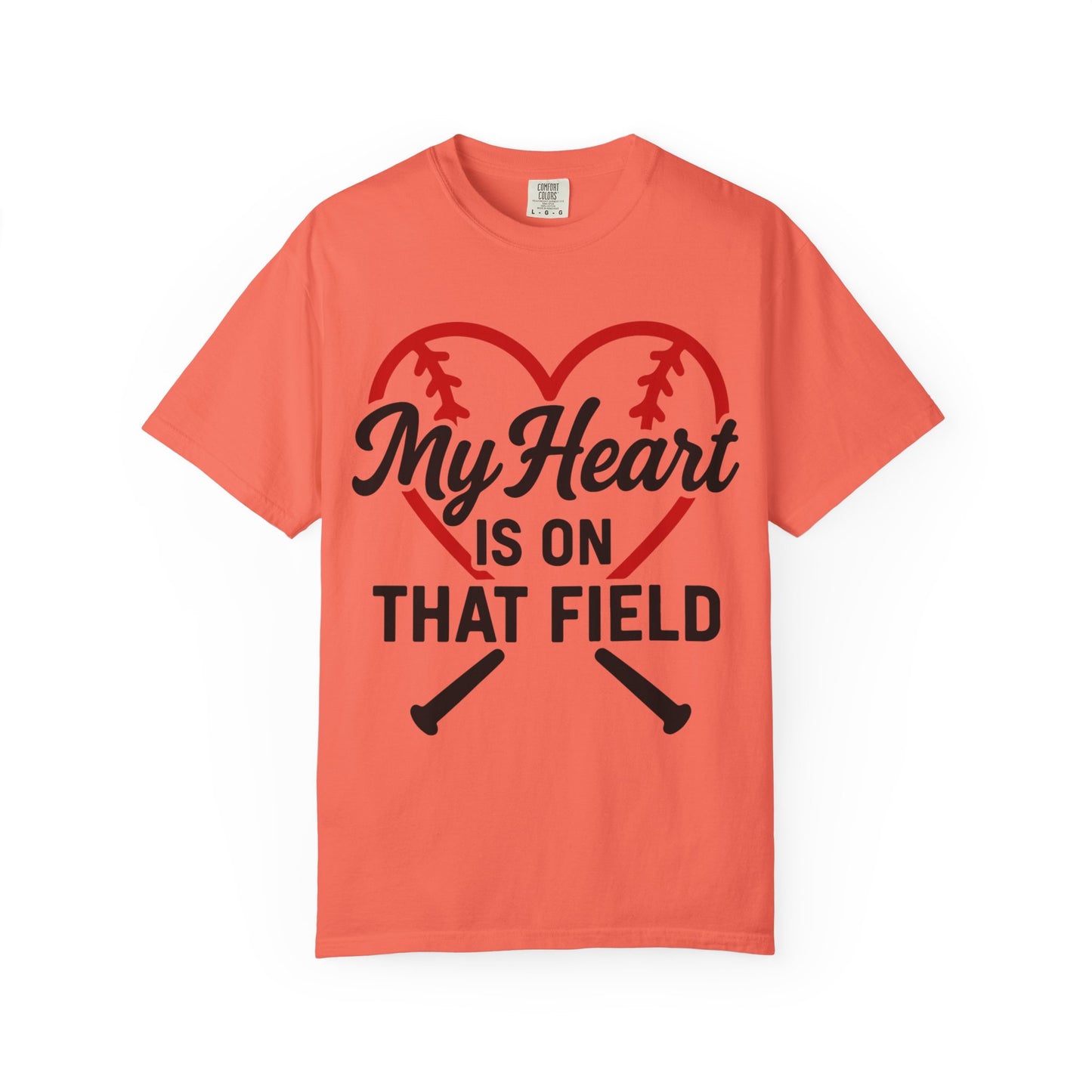 BC - My Heart Is On The Field - Unisex Garment-Dyed T-shirt