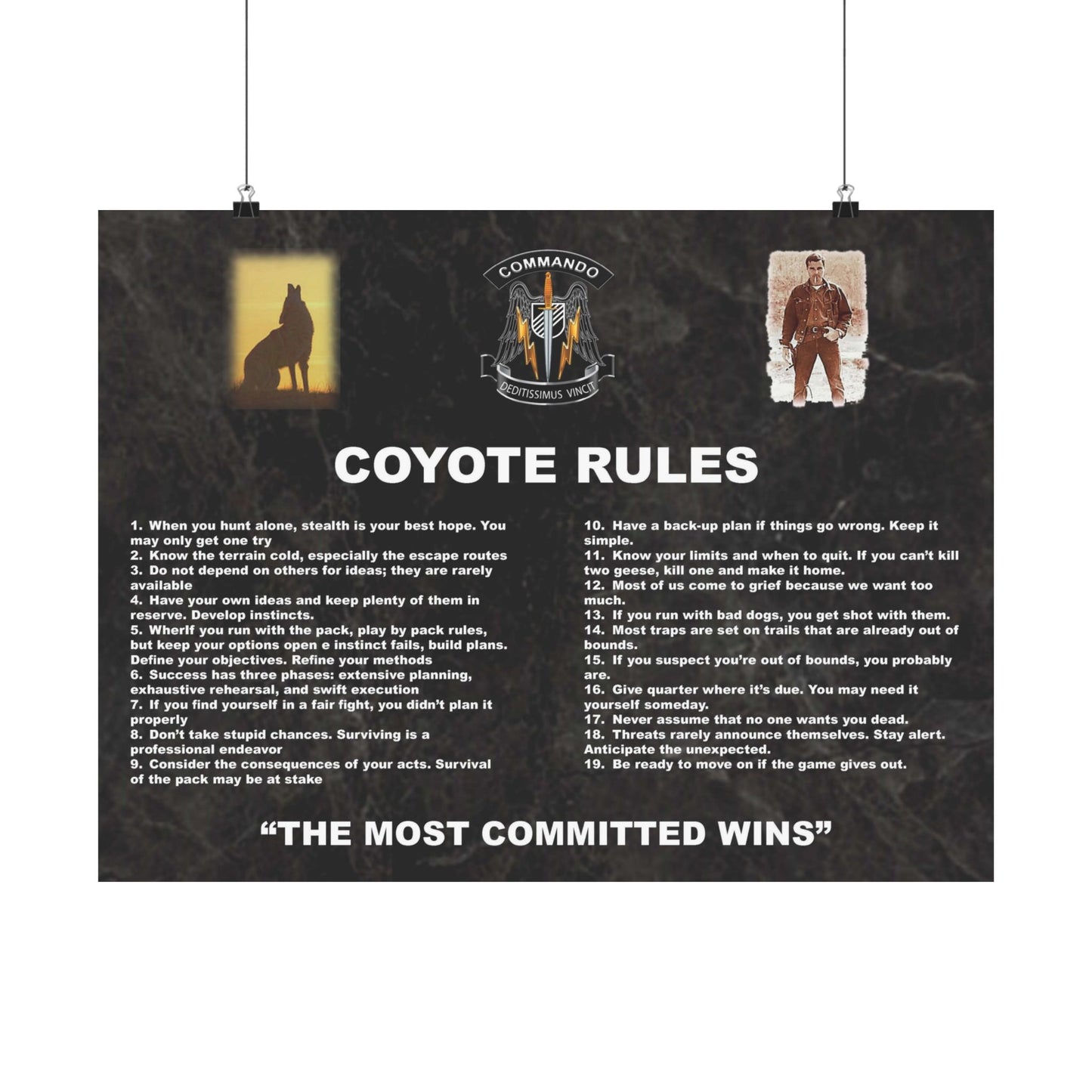 CAA - Coyote Rules - Matte Horizontal Posters