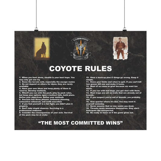 CAA - Coyote Rules - Matte Horizontal Posters