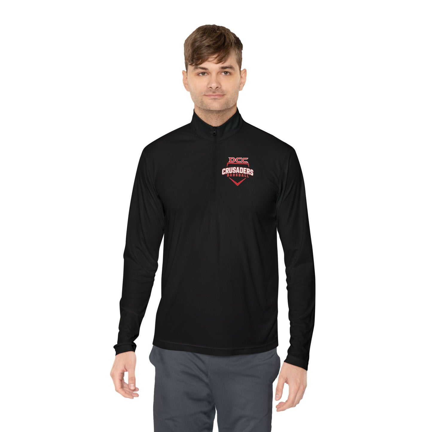 DCC - Red Logo - Unisex Quarter-Zip Pullover