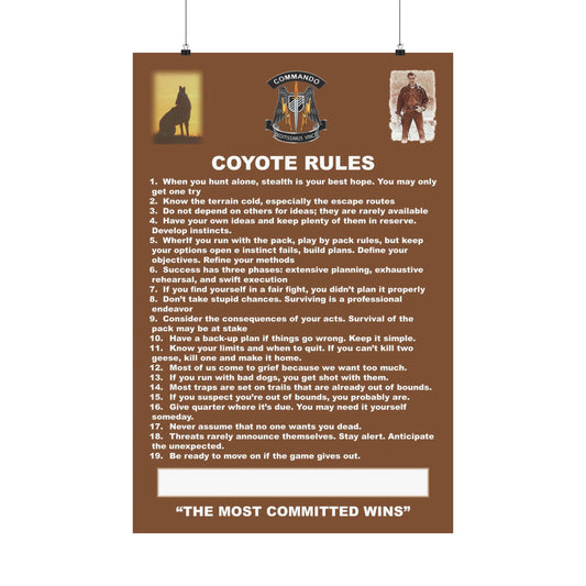 CAA - Coyote Rules - Matte Vertical Posters