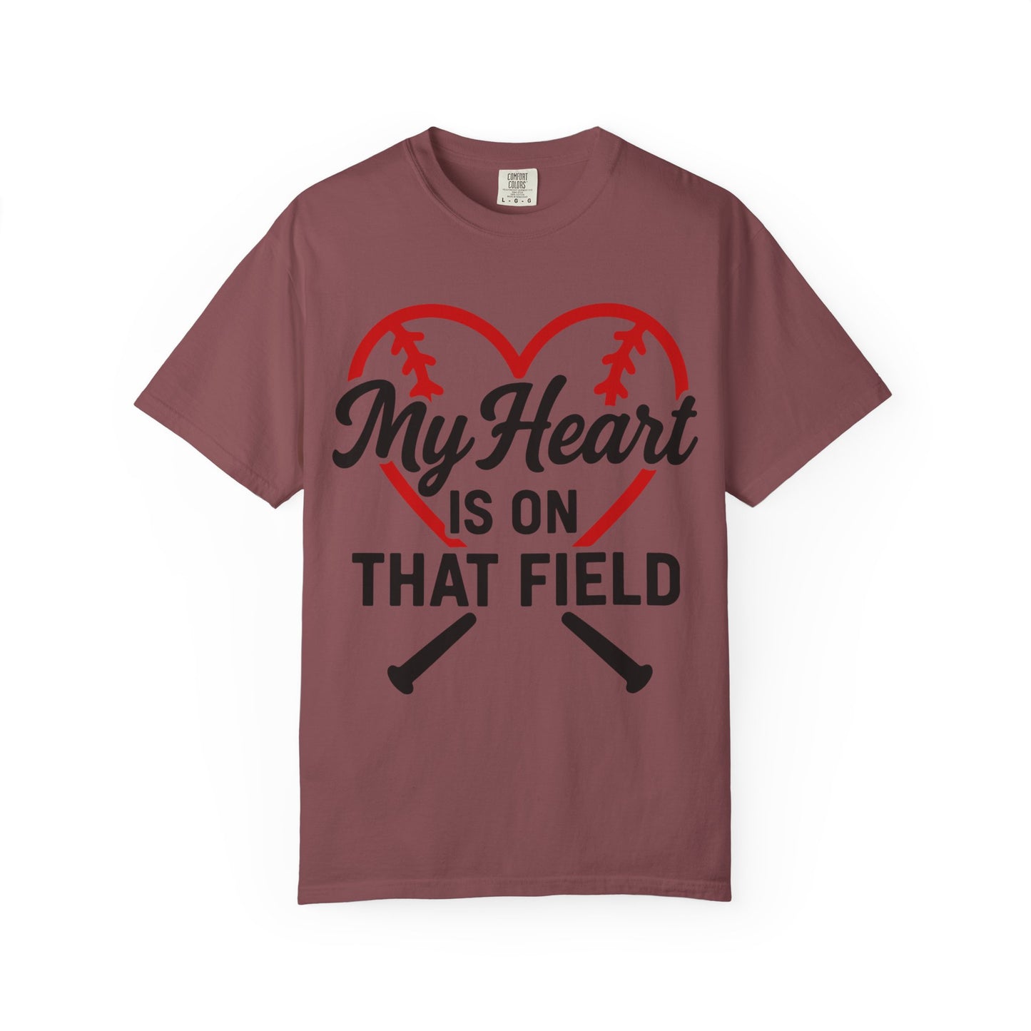 BC - My Heart Is On The Field - Unisex Garment-Dyed T-shirt