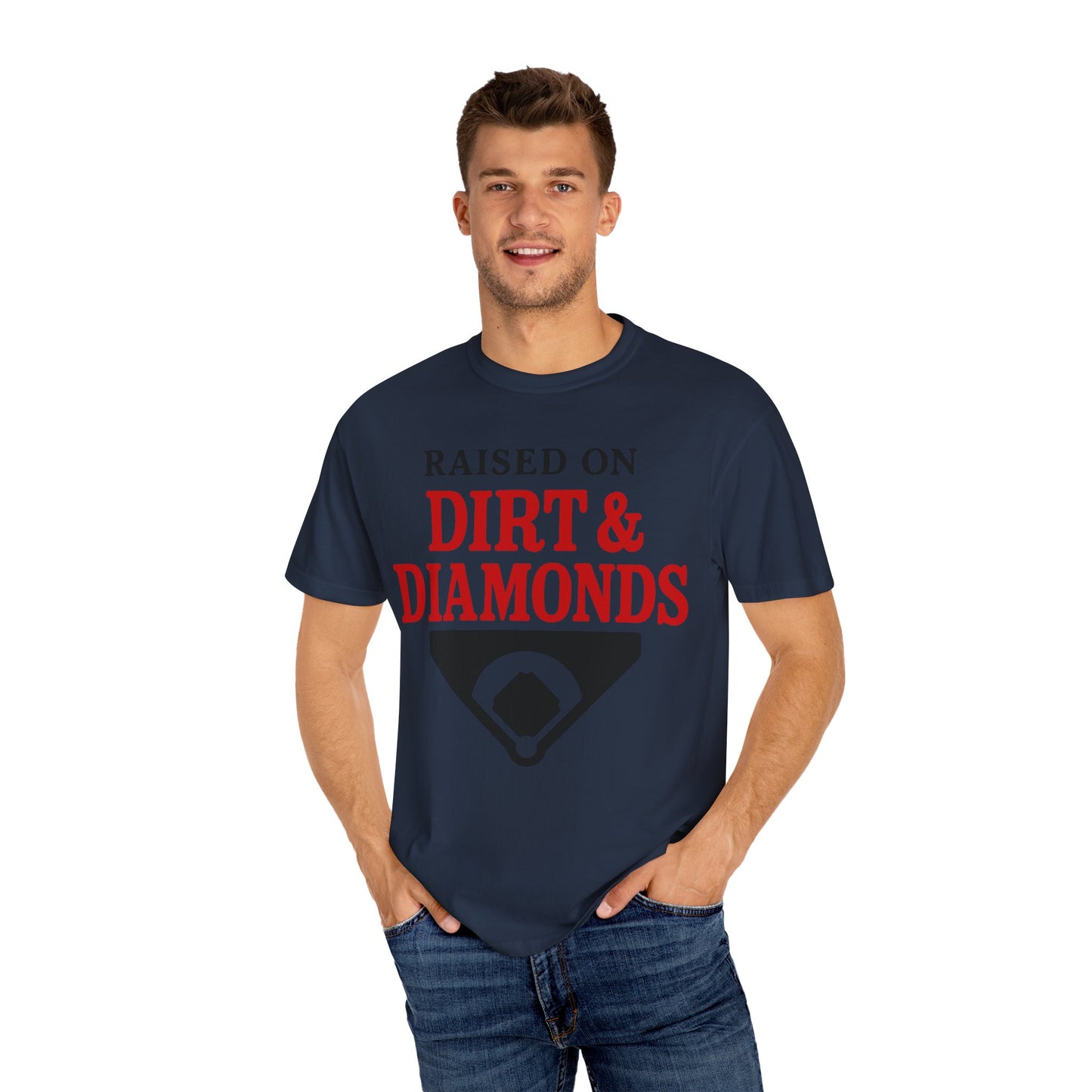 BC - Raised on Dirt & Diamonds - Unisex Garment-Dyed T-shirt