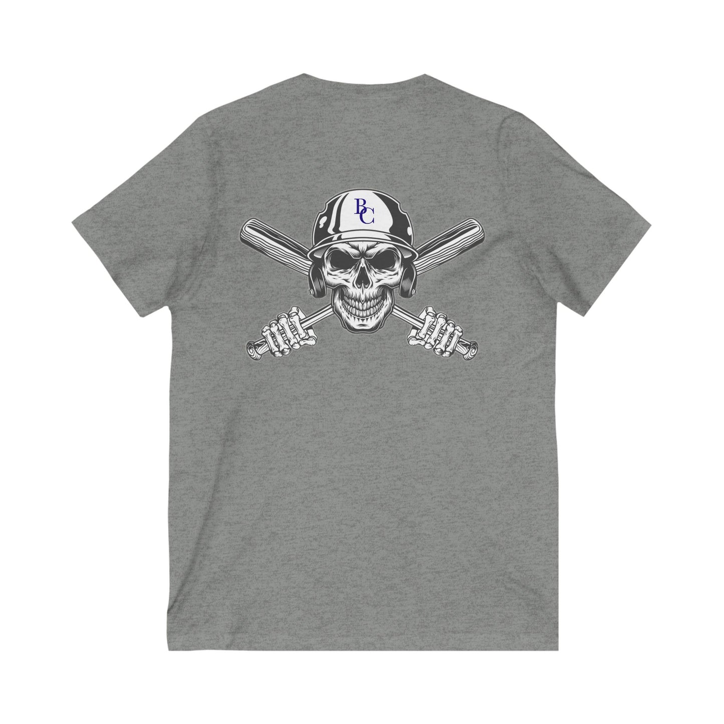 Battle Creek Skull-Helmet - Unisex Jersey Short Sleeve V-Neck Tee