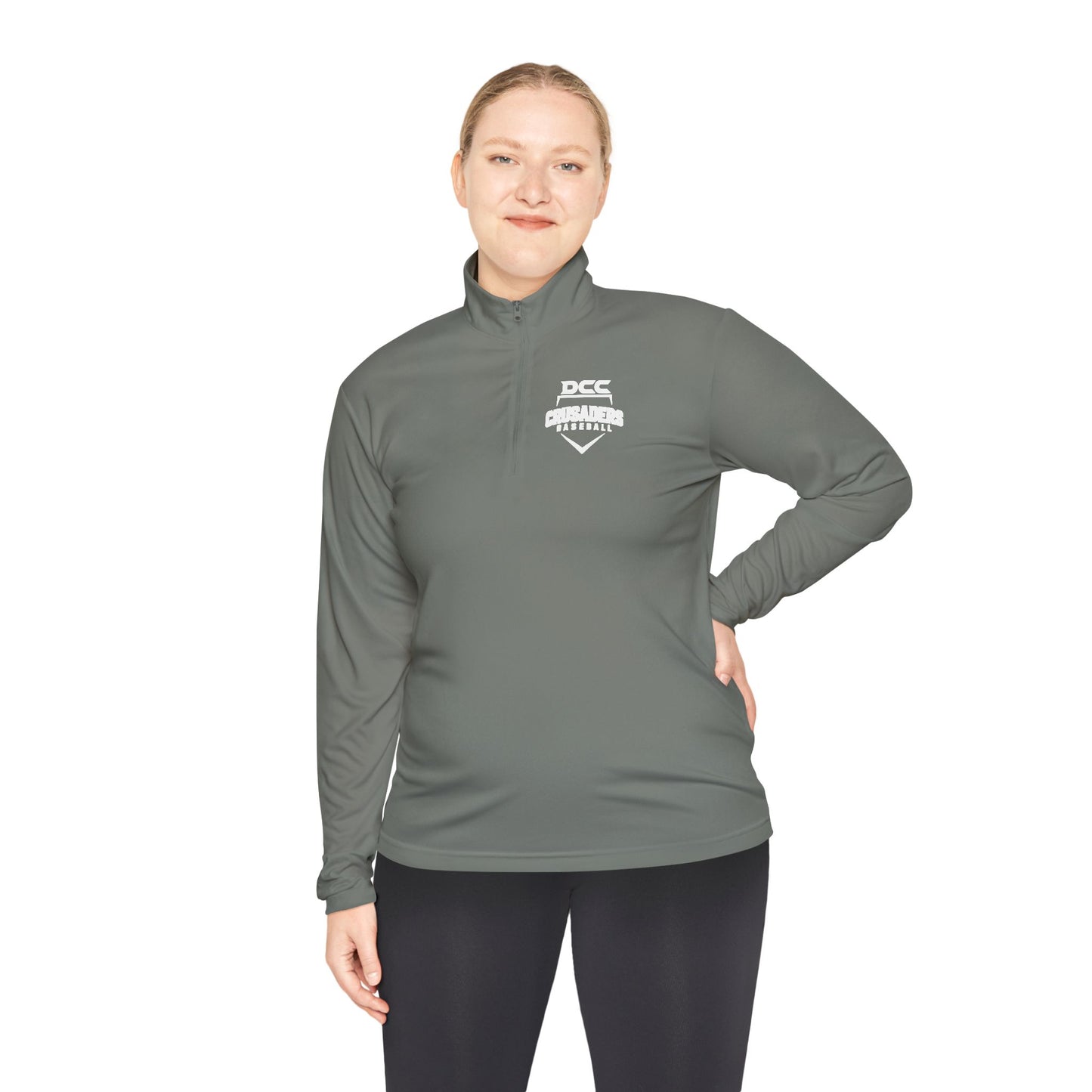 DCC - White Logo - Unisex Quarter-Zip Pullover