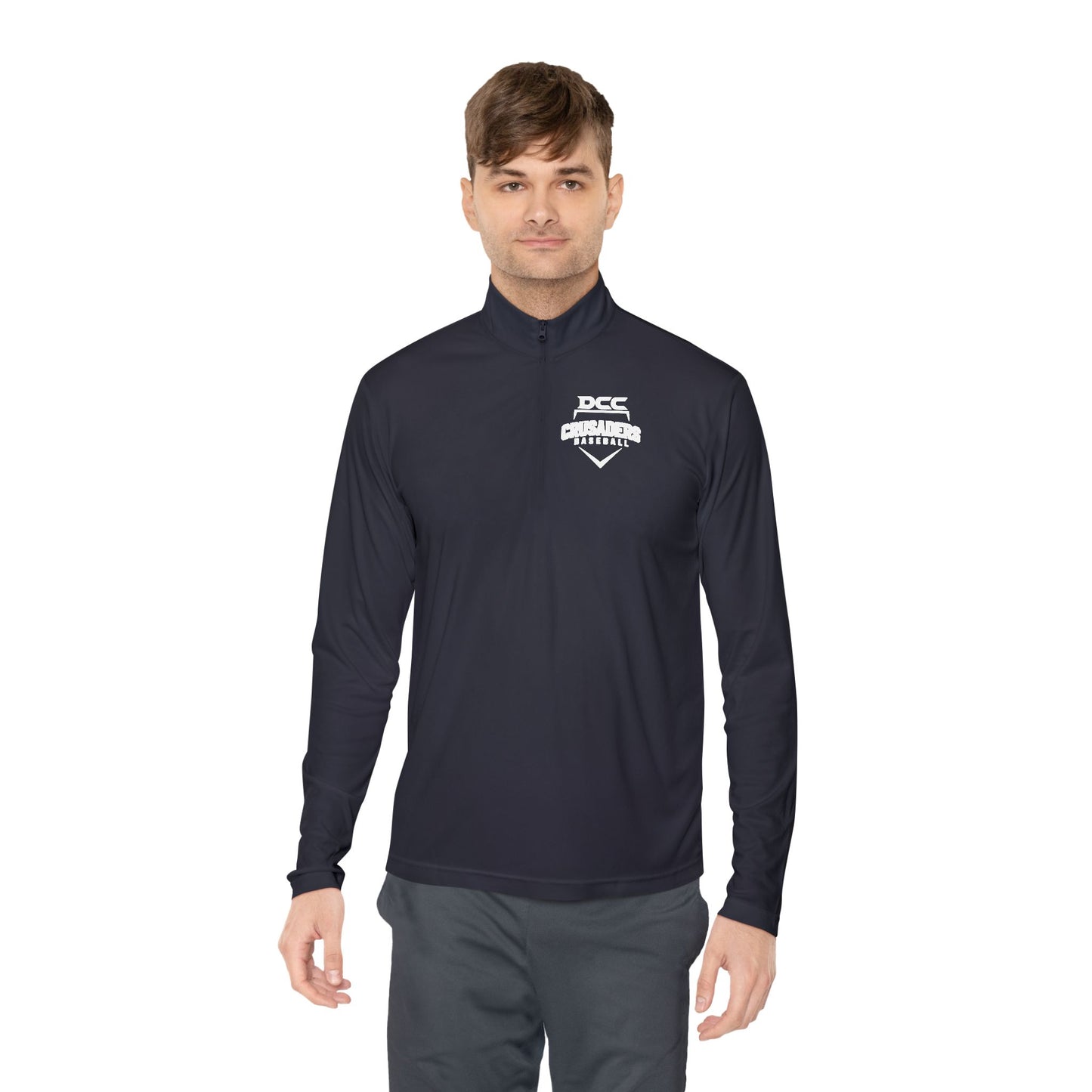 DCC - White Logo - Unisex Quarter-Zip Pullover