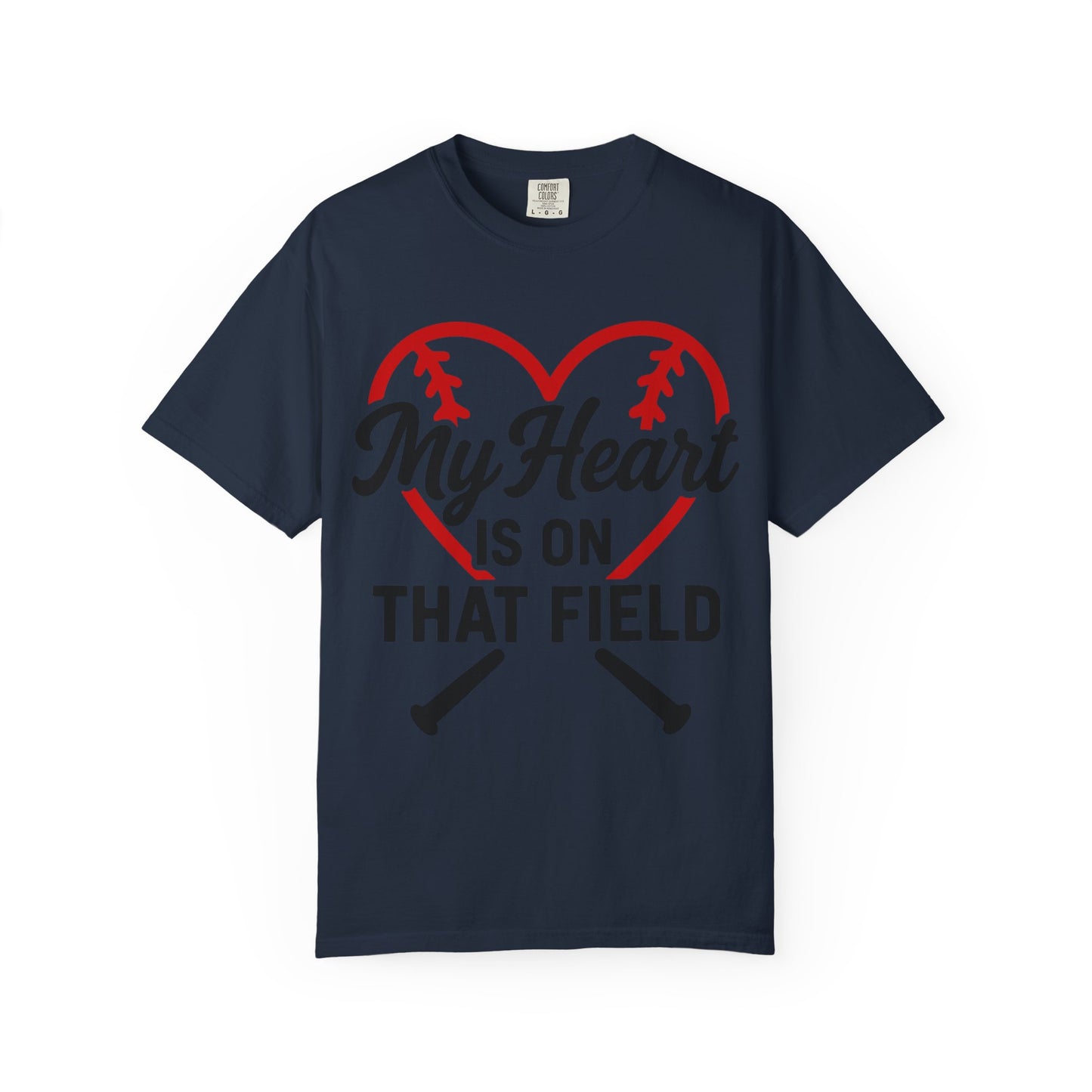 BC - My Heart Is On The Field - Unisex Garment-Dyed T-shirt