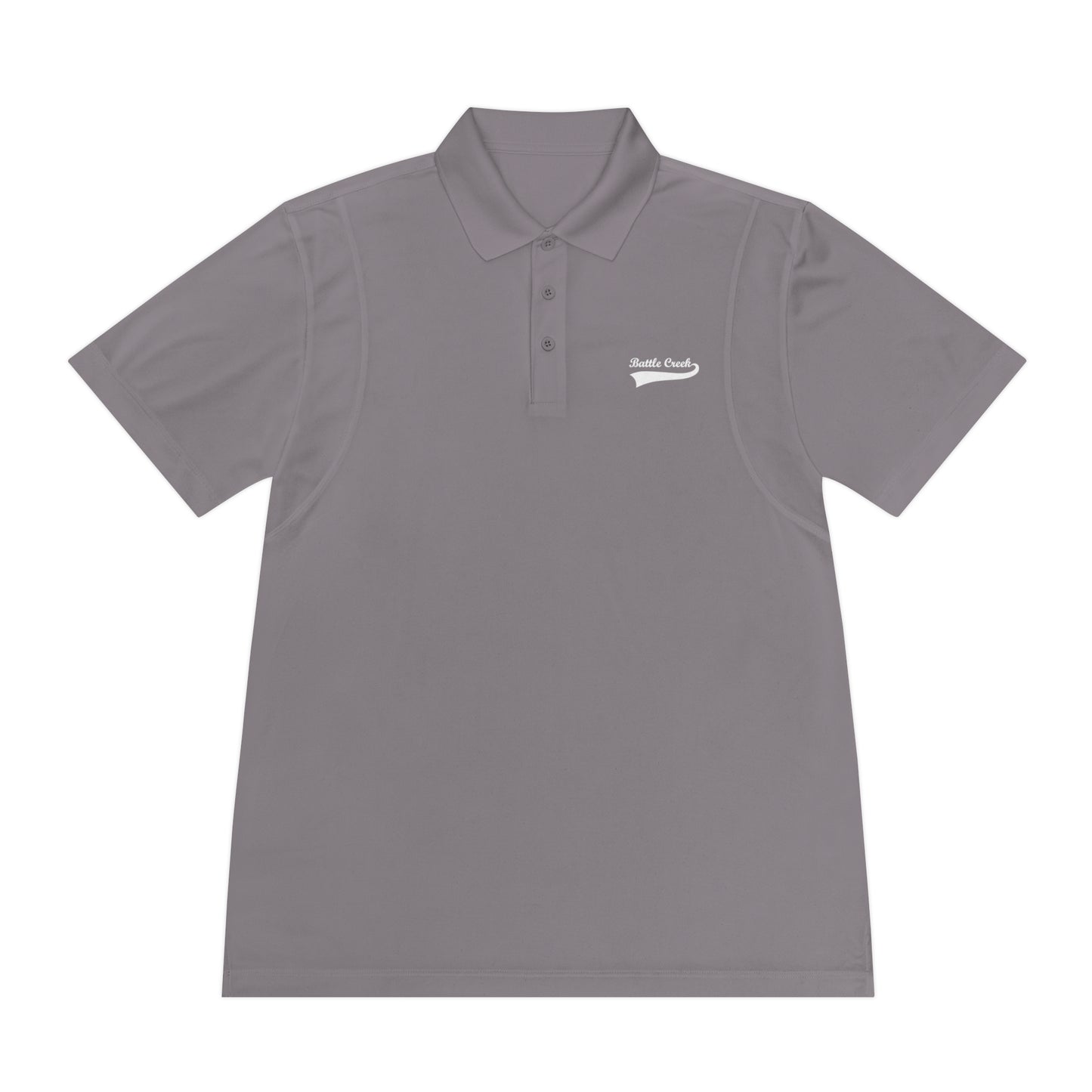 BC - White Logo - Men's Sport Polo Shirt