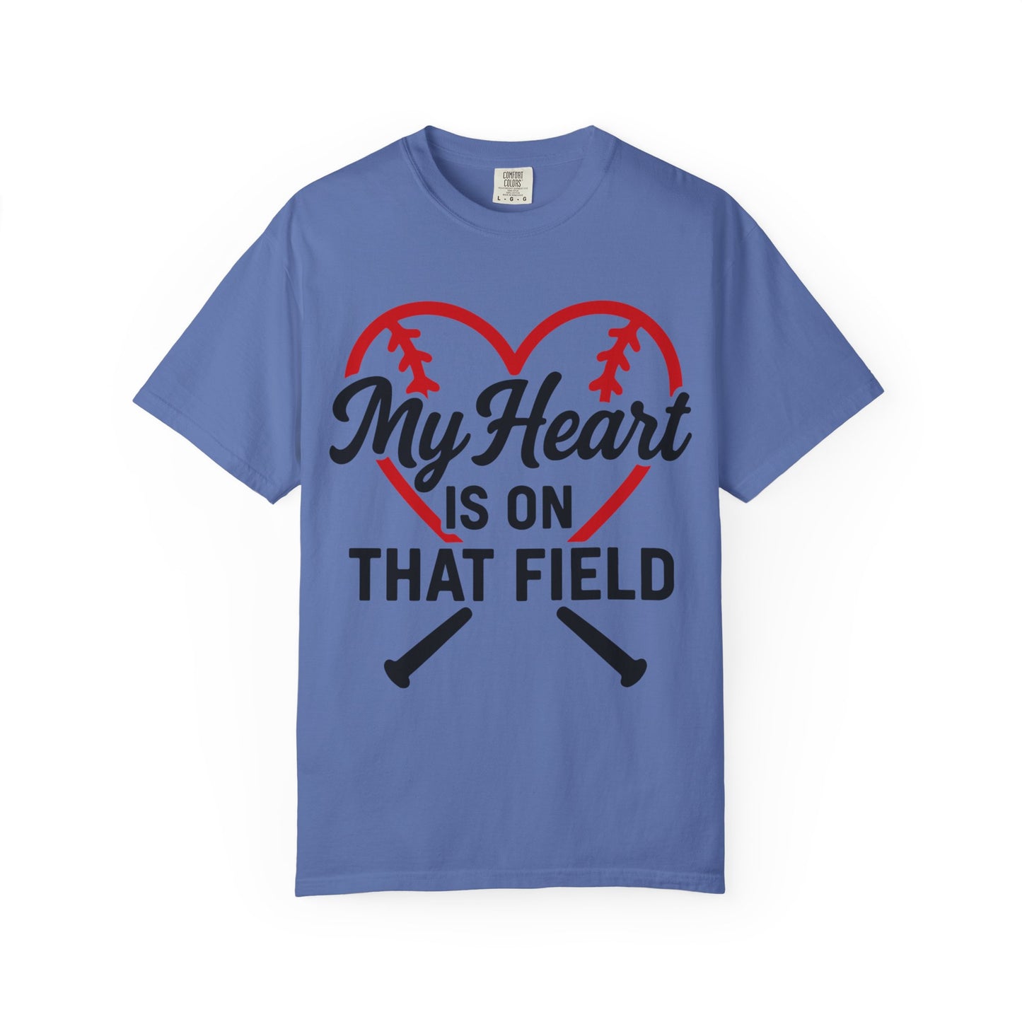 BC - My Heart Is On The Field - Unisex Garment-Dyed T-shirt