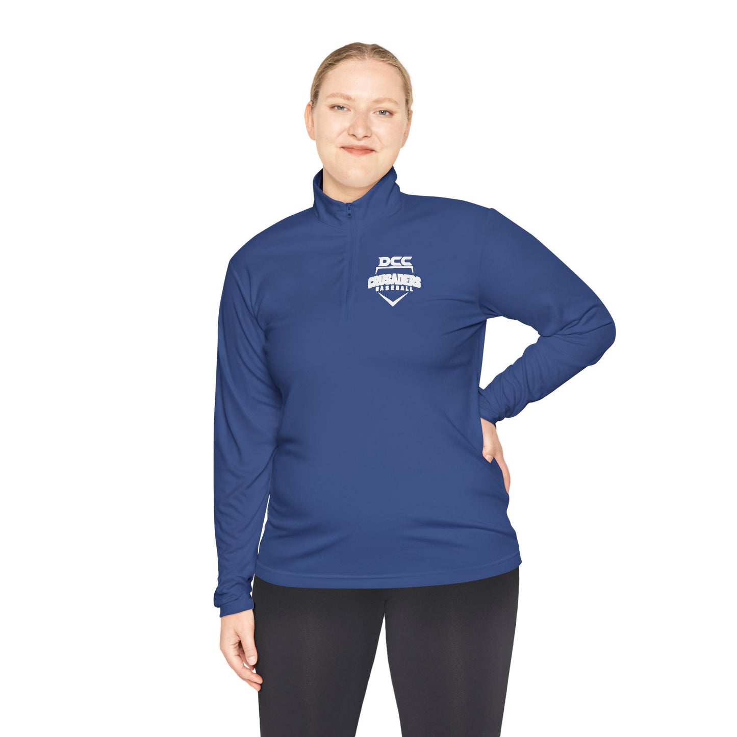 DCC - White Logo - Unisex Quarter-Zip Pullover