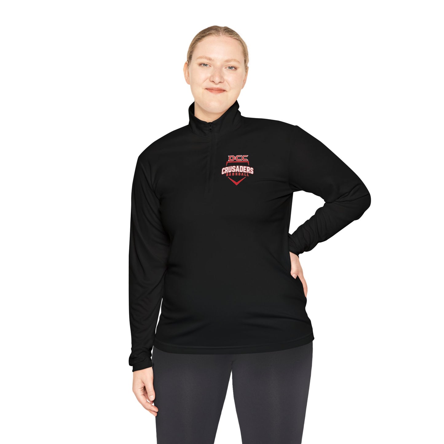 DCC - Red Logo - Unisex Quarter-Zip Pullover