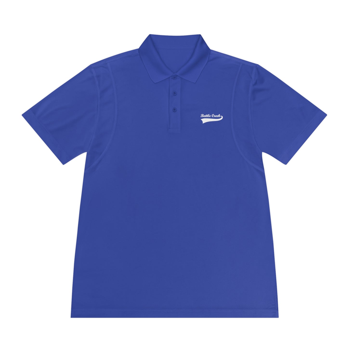 BC - White Logo - Men's Sport Polo Shirt