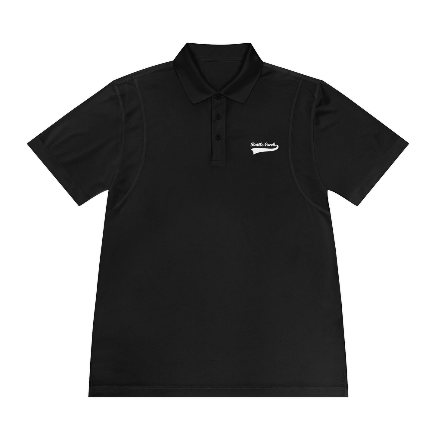 BC - White Logo - Men's Sport Polo Shirt