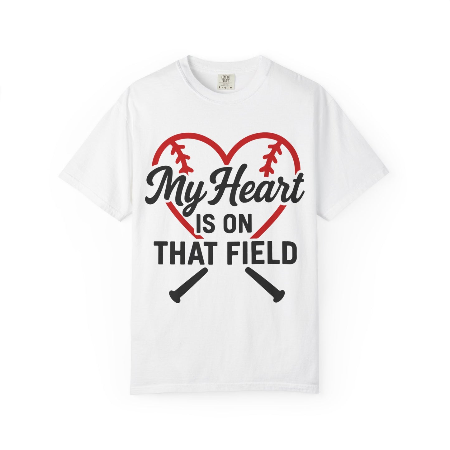 BC - My Heart Is On The Field - Unisex Garment-Dyed T-shirt