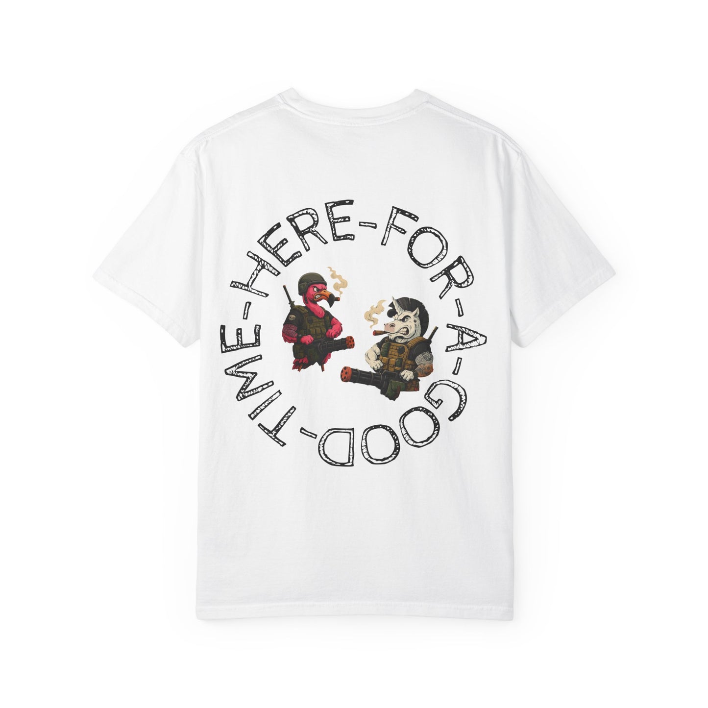 MAF - Here for a good time - Unisex Garment-Dyed T-shirt