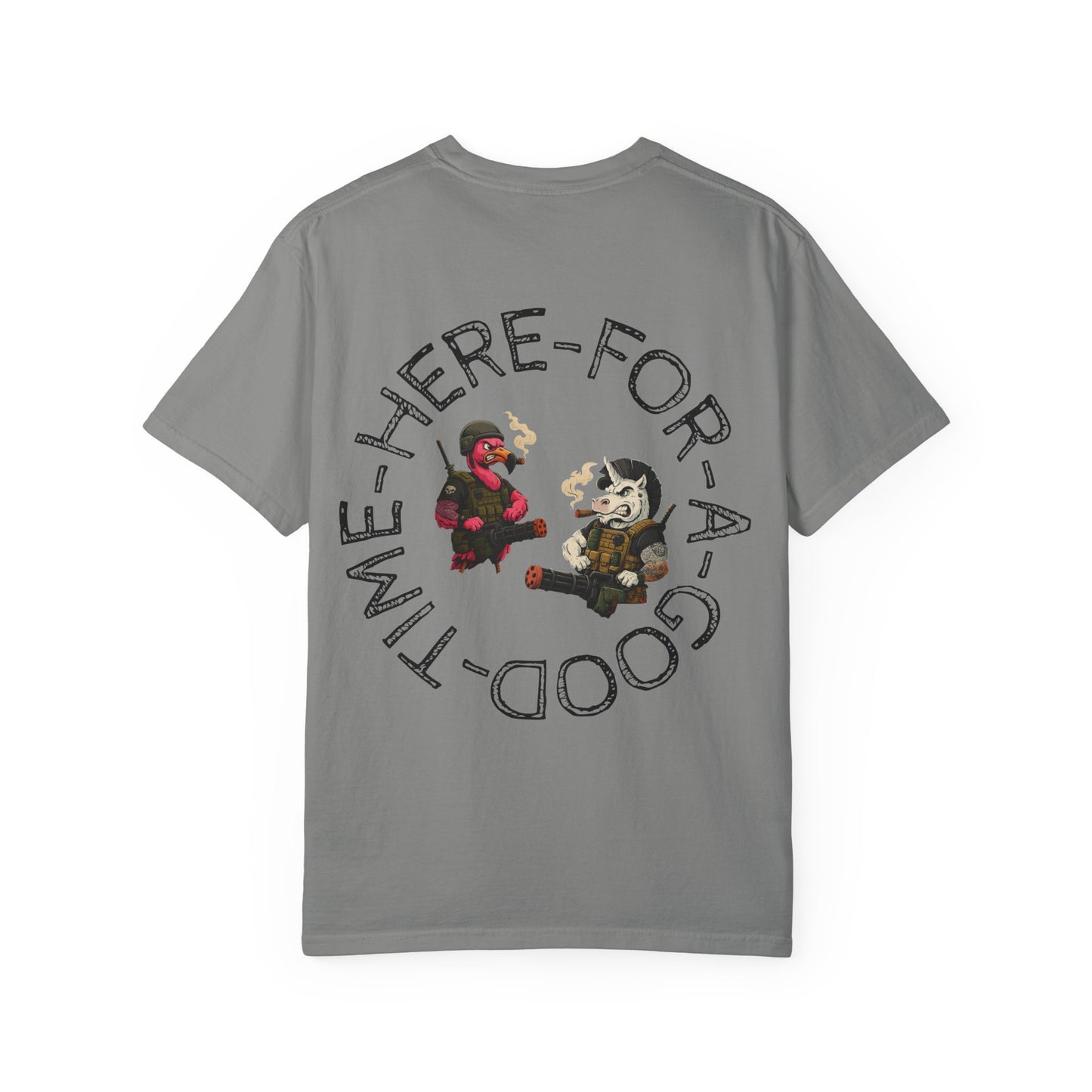 MAF - Here for a good time - Unisex Garment-Dyed T-shirt