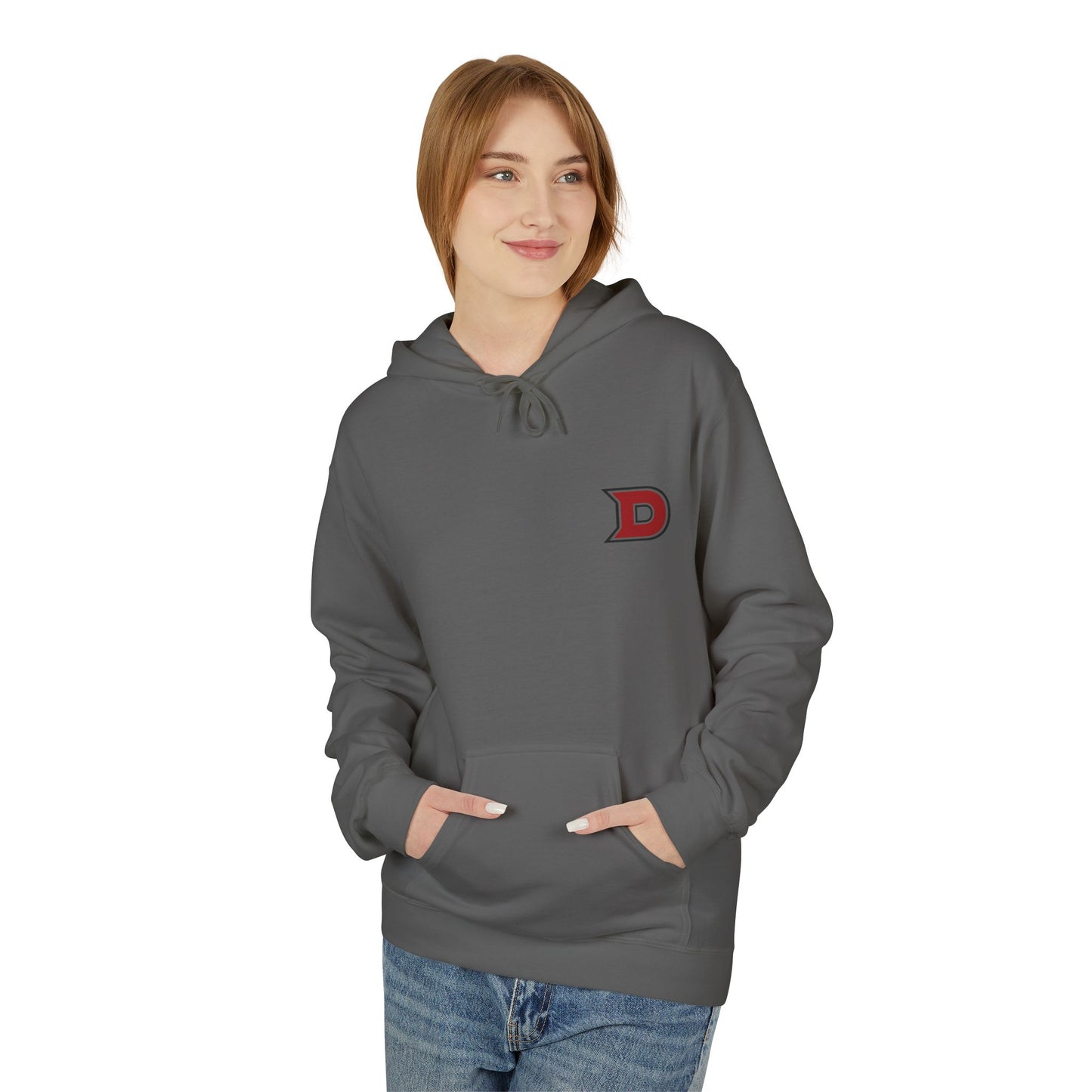DCC - Red Logo - Unisex Midweight Softstyle Fleece Hoodie