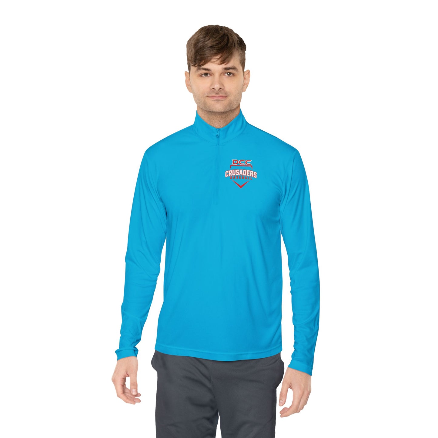 DCC - Red Logo - Unisex Quarter-Zip Pullover
